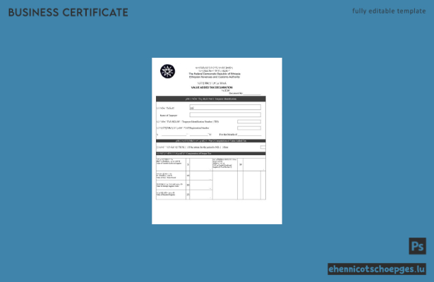 Äthiopische Mehrwertsteuererklärung – Beispiel-Word- und PDF-Datei